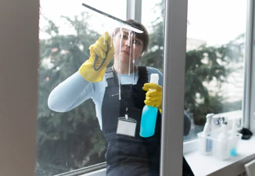 Nettoyage de vitres intérieures et extérieures à Courthiézy